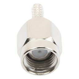 Conector SMA Macho / Anillo Plegable / RG-174/U / Belden 8216 / Cuerpo Bronce Niquelado / Contacto Oro / Aislante Teflón