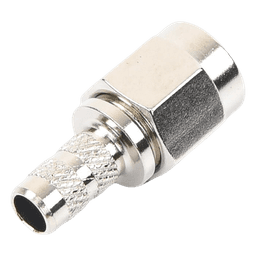Conector SMA Macho de anillo plegable para cable RG-58/U, Niquel / Oro / Teflón.