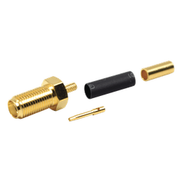 Conector SMA Hembra / Anillo Plegable / Cuerpo Bronce / Contacto Oro / Teflón / RG-174/U, Belden 8216
