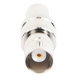 Adaptador en Línea de Conector SMA Macho a BNC Hembra, Níquel/ Oro/ Teflón.