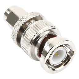 Adaptador en Línea de Conector SMA Macho a BNC Macho, Níquel/ Oro/ Teflón.