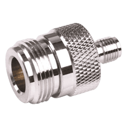 Adaptador en Línea de Conector SMA Hembra a N Hembra, Níquel/ Oro/ Teflón.