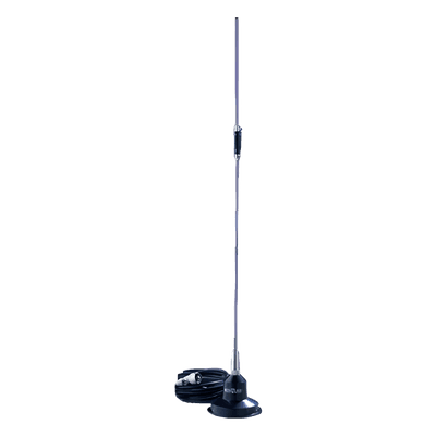 Antena Móvil UHF / 450-470 MHz / 5.2 dB / 75 W / Montaje Magnético / Cable 4.5 m (14.8 ft)