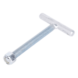 Ancla para base triangular / Varilla roscada 3/4' / ASTM-36 Cal. 16 / Galvanizado electrolítico / 18 cm varilla / 12 cm travesaño