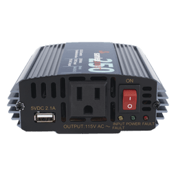 Inversor de Corriente CD-CA / 250 W / Entrada 12 Vcc / Salida 115 Vca 60 Hz / Onda Sinusoidal Modificada / 0.82 ft Cable Encendedor