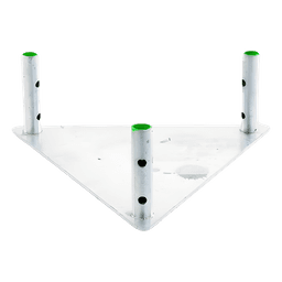 Base para Torre / Placa de Acero 1/4' / Niple 3/4' Galvanizado / Hot Dip / 4.3 kg / Compatible STZ35G