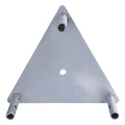 Base Triangular para Torre / Acero 1/4' / Niple 3/4' Galvanizado / Inmersión en Caliente / 6.4 kg / Compatible STZ45G