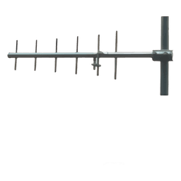 Antena base UHF, direccional de 6 elementos, rango de frecuencia 450 - 470 MHz, con ganancia de 10dB