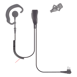 MICRÓFONO DE SOLAPA ESTILO GANCHO P/ MOTOROLA GP300/ SP50/ P1225/ PRO3150/ EP450/ EP350/ MAG ONE/ RDU2020/XV2600. HYT TC-500/ 518/ 600/ 610/ 620/ 700/ 1600/ 700EX. 