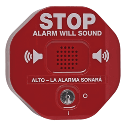 Alarma de Puerta Multifunción / Sirena 95/105 dB / Alimentación Dual 9V y 12-24 VCD / Detección de Apertura 30 s / Carcasa de Policarbonato