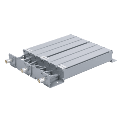 Duplexer SYSCOM en UHF, 6 Cav. 403-430 MHz, 50 Watt, 5 MHz Sep. Rechazo de Banda, BNC Hembras.