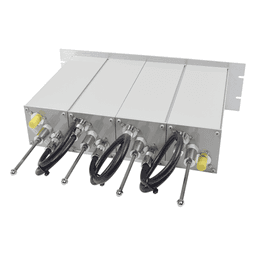Preselector de 148-174 MHz, 4 Cavidades Cuadradas de 4" por Lado, 2 MHz de Ancho de Banda, Montaje de Rack, N Hembras.