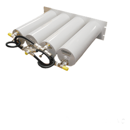 Duplexer Compacto Pasa-Banda / Rechazo de Banda, 148-174 MHz, 4 Cavidades (4"Dia.) 3 MHz, 1.0 dB, 350 Watt, N Hembras.