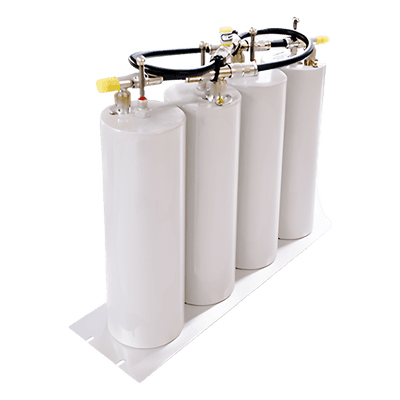 Duplexer Pasa Banda-Rechazo de Banda, 370-430 MHz, 4Cav.(4"Dia.) 3 MHz, 1.0dB, 250Watt, N Hembras.