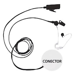 Kit Micrófono-Audífono Profesional / 2 Cables / Tubo Acústico Transparente / PTT Integrado / Kevlar Reforzado / Compatible VOX