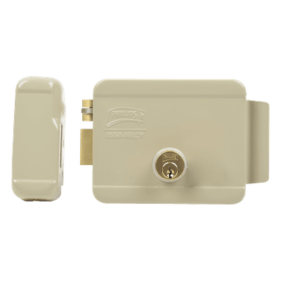 Cerradura Eléctrica / Doble Cerrojo / 12 VCC/VCA / Activación por Pulso 2 s / Izquierda / Exterior