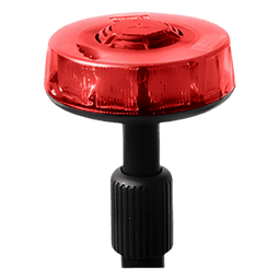 Luz telescópica trasera roja con mástil de 3 secciones, 15 LEDs en tecnología SOLARIS