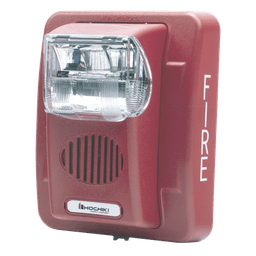 Sirena Estrobo, 24 Vcd, Multi-Candela 15 hasta 110 cd, Montaje En Pared, Color Rojo, Serie HEC3 (0500-06020), Hochiki 