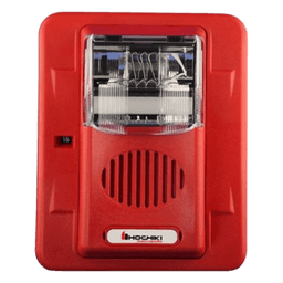 Sirena Estrobo / 12 Vcd / Multi-Candela 15-75 cd / Montaje en Pared / 4.17 x 3.77 x 2.08 pulgadas / Rojo