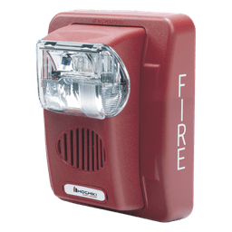 Sirena Estrobo / 12 Vcd / Multi-Candela 15-75 cd / Montaje en Pared / 4.17 x 3.77 x 2.08 pulgadas / Rojo