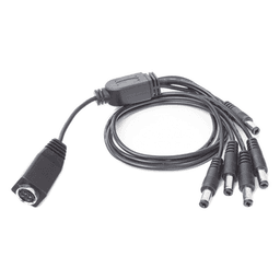 Cable de Distribución de Alimentación / 5 Vías / 4 Cámaras TurboHD / 12 VCC / 500 mA por Canal / Conector Plug 2.5'