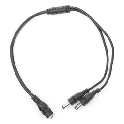 Cable Splitter DC / 5.5x2.1 mm Hembra a 2 Macho / 22 AWG / 24 AWG / 5A a 12 VCC / 19 cm