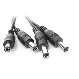 Cable Divisor de Energía DC / Jack Hembra 3.5 mm a 4 Macho / 22AWG / 1-24 VCC / 5A a 12VCC / 19 cm