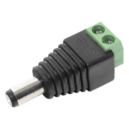 Adaptador de Alimentación DC / Conector Jack Macho 3.5 mm / Terminales de Tornillo / 12 Vcc Polarizado / Para CCTV