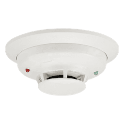 Detector fotoeléctrico de humo de 2 hilos con sensor térmico fijo a 57 grados C, para sistemas convencionales