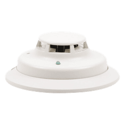 Detector fotoeléctrico de humo de 2 hilos con sensor térmico fijo a 57 grados C, para sistemas convencionales