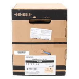 Bobina de Cable Par Trenzado / CAT 5e / CMR / 305m (1000 pies) / 4 Pares / Cobre Sólido AWG 24 / Azul / -20°C a 75°C
