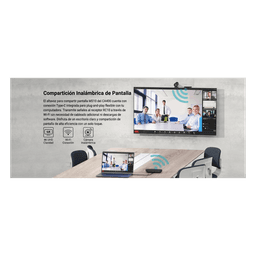 Sistema Videoconferencia / 4K UHD 8MP / Micrófono 8 Filas / Altavoz 3W / USB-C BYOD / Transmisión Inalámbrica 4K / Salas 32 m² (344 ft²)