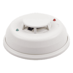 Detector de Humo Fotoelectrico / 4 Hilos / Relevador Forma C / Sensor Térmico 57.2°C / 134 mm Ø / 5.3" Ø