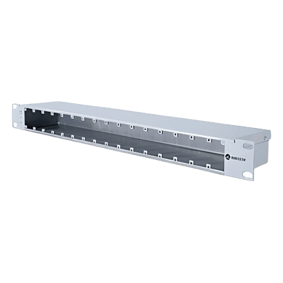 Chassis metálico de aterrizaje hasta 16 módulos Ethernet, Giga Ethernet