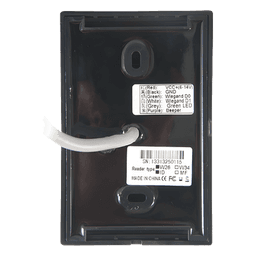 Lector de Proximidad RFID MIFARE / 13.56 MHz / Wiegand 34 Bits / IP65 / ISO14443A / 4.6 x 3 x 0.6 pulgadas / Exterior