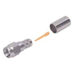 Conector SMA Macho / Anillo Plegable / 50 Ω / 12.4 GHz / VSWR ≤1.3 / Cables RG-8/X y LMR-240