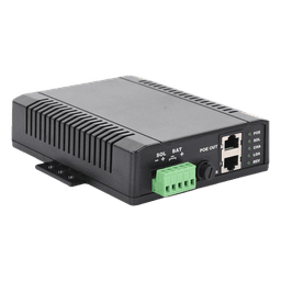 Controlador Solar POE, Entrada 12 Vcc Hasta un Panel Solar de 125 Watts, Salida PoE Pasivo en 24 Vcc Hasta 20 Watts Máximo.