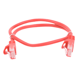 Cable de Parcheo UTP Cat5e / 0.5 m (1.64 ft) / 110 Mbps / RJ45 Dorado / Rojo