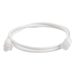 Cable de Parcheo UTP Cat5e / 1 Metro (3.28 Pies) / Blanco / RJ45 / 100 Ohms