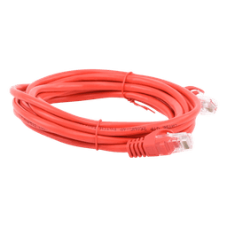 Cable de Parcheo UTP Cat5e / 3.0 m (9.84 ft) / 100 Ohm / RJ45 / Rojo