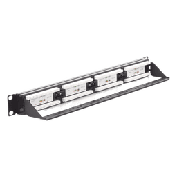 Panel de Parcheo de Impacto / 24 Puertos / Cat5e / 19 Pulgadas / 1U / 110 IDC / 24-26 AWG