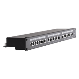 Panel de Parcheo / 24 Puertos / Cat6 / Blindado STP / 1U / 19 Pulgadas