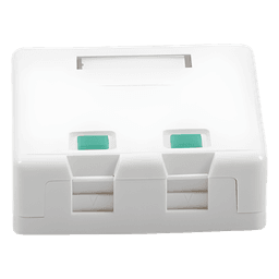 Caja de Pared / 2 Puertos Keystone / UL 94V-0 / Montaje Superficial Vertical / Incluye Kit de Herramientas