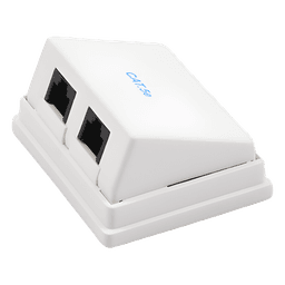 Caja de Pared Angulada Incluye 2 Jacks UTP Cat5e Keystone