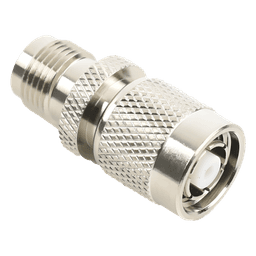 Adaptador RF en Línea / Conector TNC Macho Inverso a TNC Hembra / Cuerpo Bronce Niquelado / Contacto Oro / Aislante Teflón