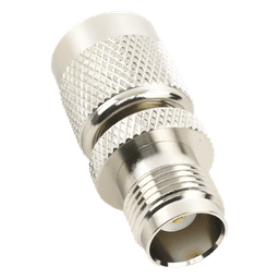 Adaptador RF en Línea / Conector TNC Macho Inverso a TNC Hembra / Cuerpo Bronce Niquelado / Contacto Oro / Aislante Teflón