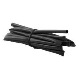 Tubo Termoencogible / Relación 2:1 / Poliolefina / 1/8" (3.18 mm) / Longitud 1.2 m (3.9 ft) / Negro
