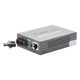 Convertidor de Medios / 1000 Mbps / Fibra Óptica Mono-Modo / 20 km (12.4 mi) / Conector SC / RJ45 Auto-MDI/MDI-X