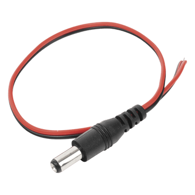 Cable con Conector Macho (Pigtail) / Alimentación para Vcc con Puntas Libres / Polarizado / Largo 22 cm (8.66 Pulgadas) / Calibre 22AWG.