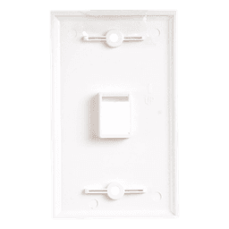 Placa de Pared / 1 Puerto Keystone / 70x115mm / 2.75x4.52in / Montaje Vertical / UL CE ETL